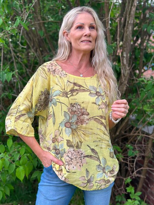 Hovedbilde Linda Blomst Bluse Gul