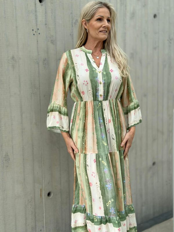 Amina Kjole Khaki Grønn