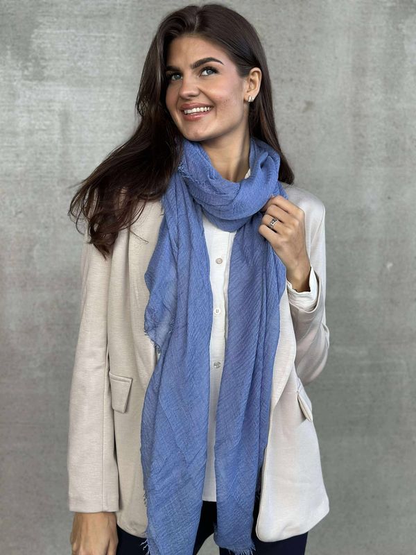 Viskose Skjerf Jeans Blå