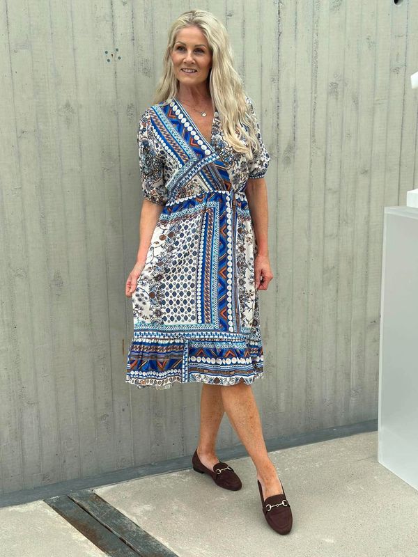 Minna Kjole Kort Blå