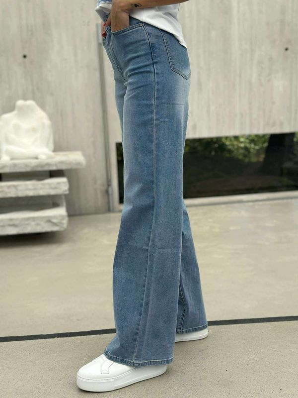 Pepper Jeans Wide Leg High Waist Mellom Lys Vask