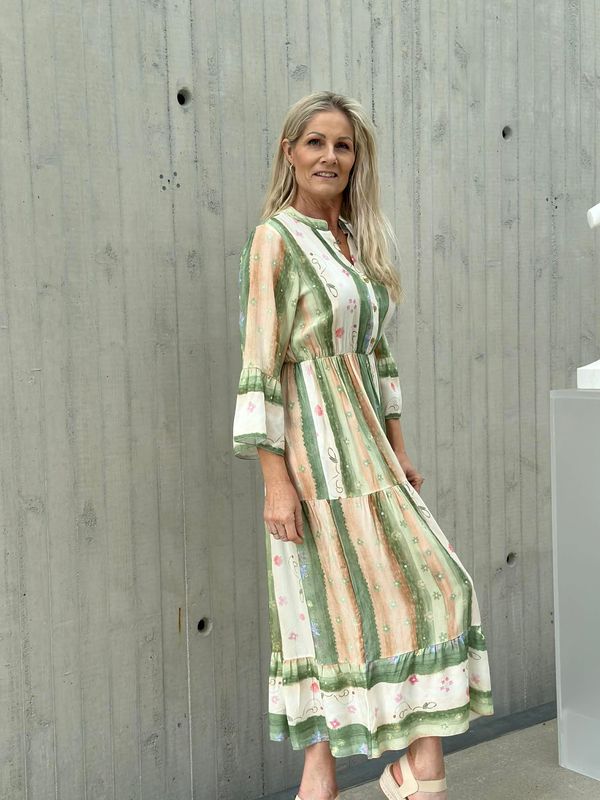 Amina Kjole Khaki Grønn