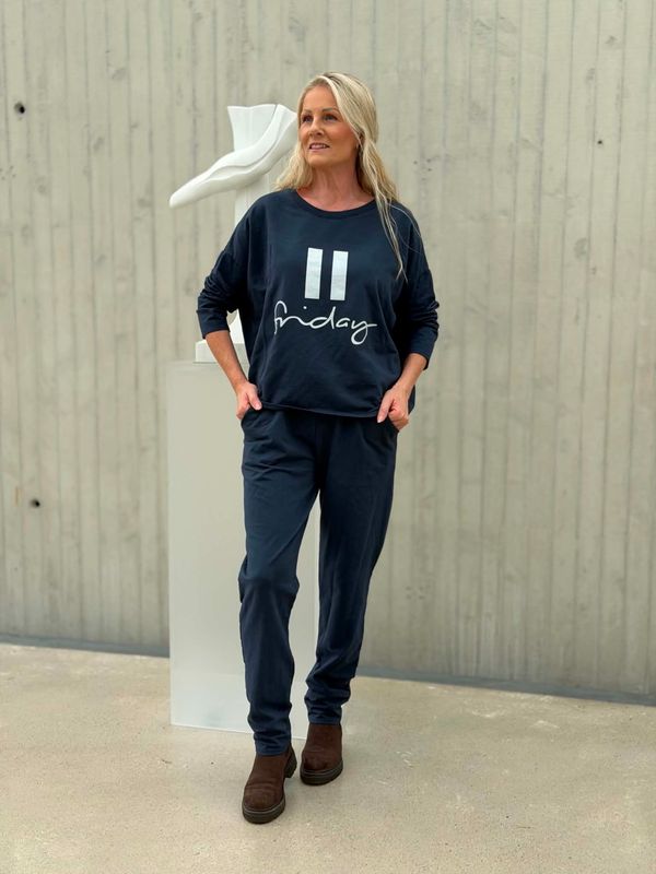Friday Joggedress Marine Blå