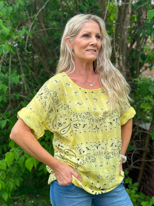 Hovedbilde Linda Print Bluse Gul
