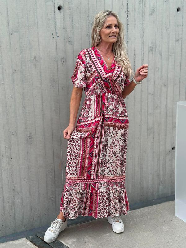 Minna Kjole Mørk Rosa