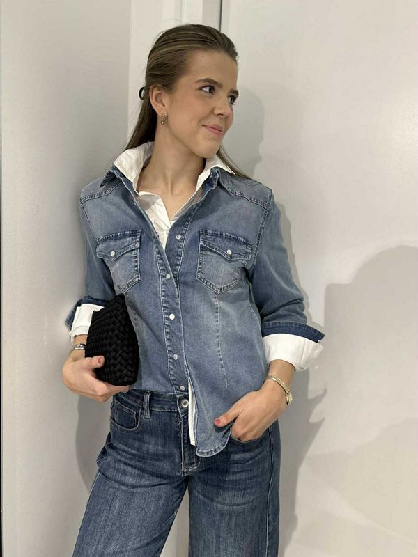 Denim Skjorte Medium Vask