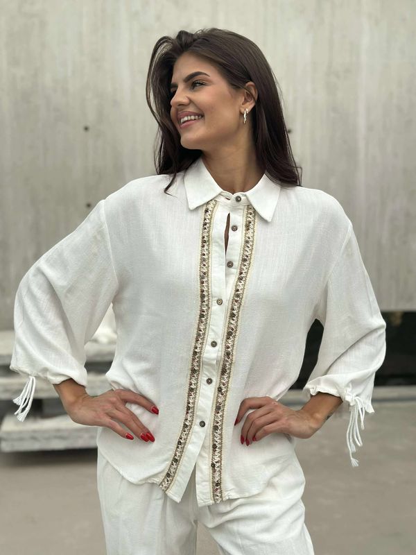 Tilla Linbluse Hvit