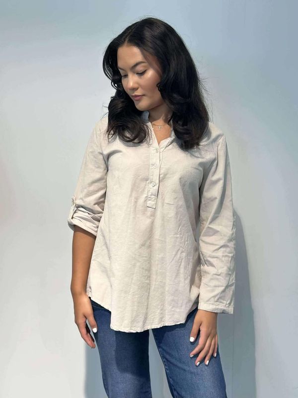 Cord Skjortebluse Beige
