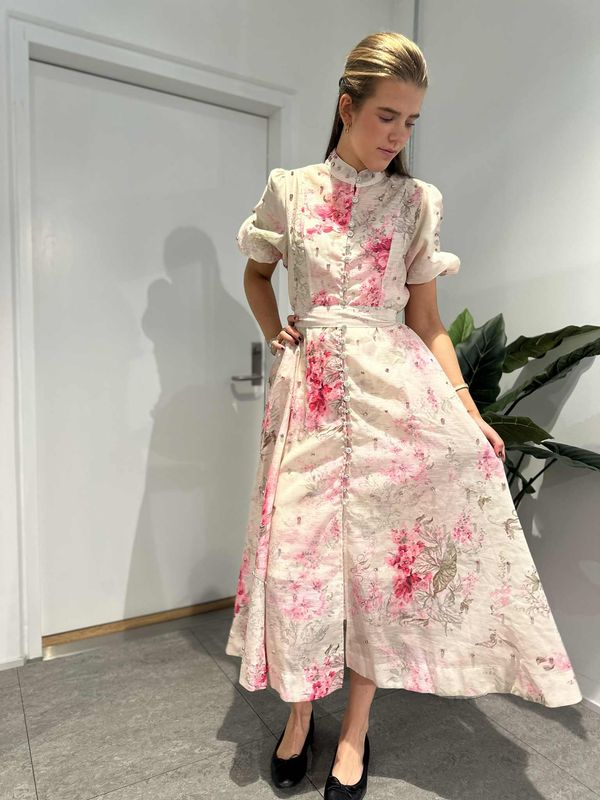 Valentina Kjole Lang Rosa