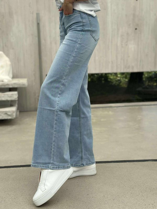 Pepper Jeans Wide Leg High Waist Lys Vask