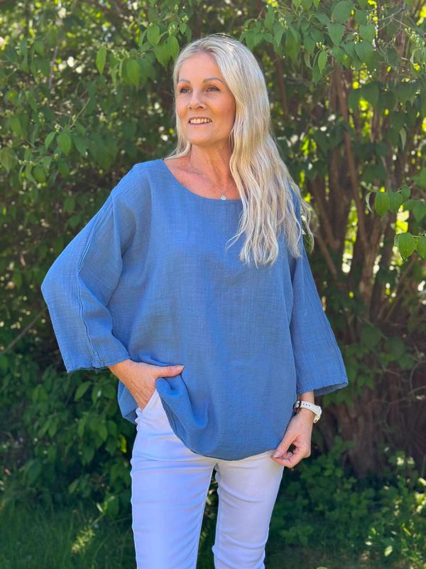Linda Bluse Blå
