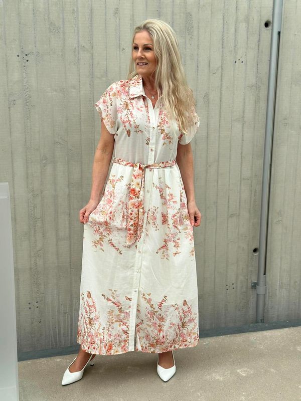 Lia Kjole Lang Rosa