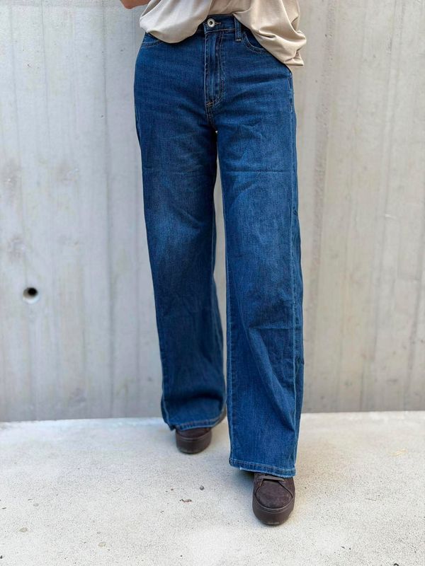 3D Jeans Wide Leg Denim