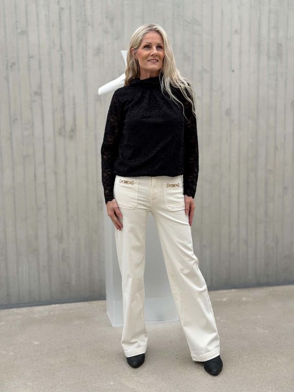 Pepper Jeans Pocket Bling Offwhite