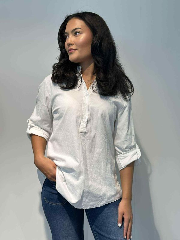Cord Skjortebluse Hvit