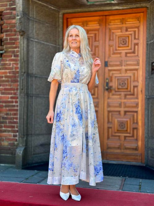 Hovedbilde Valentina Kjole Lang Blå
