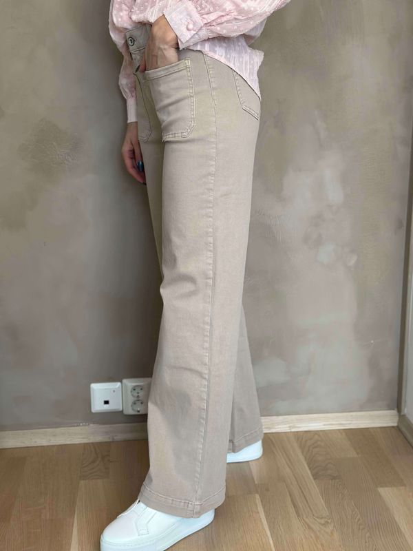 Pepper Jeans Flare Pocket Beige