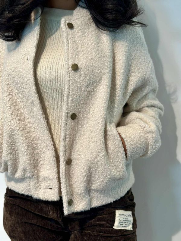 Nia Bomberjakke Beige